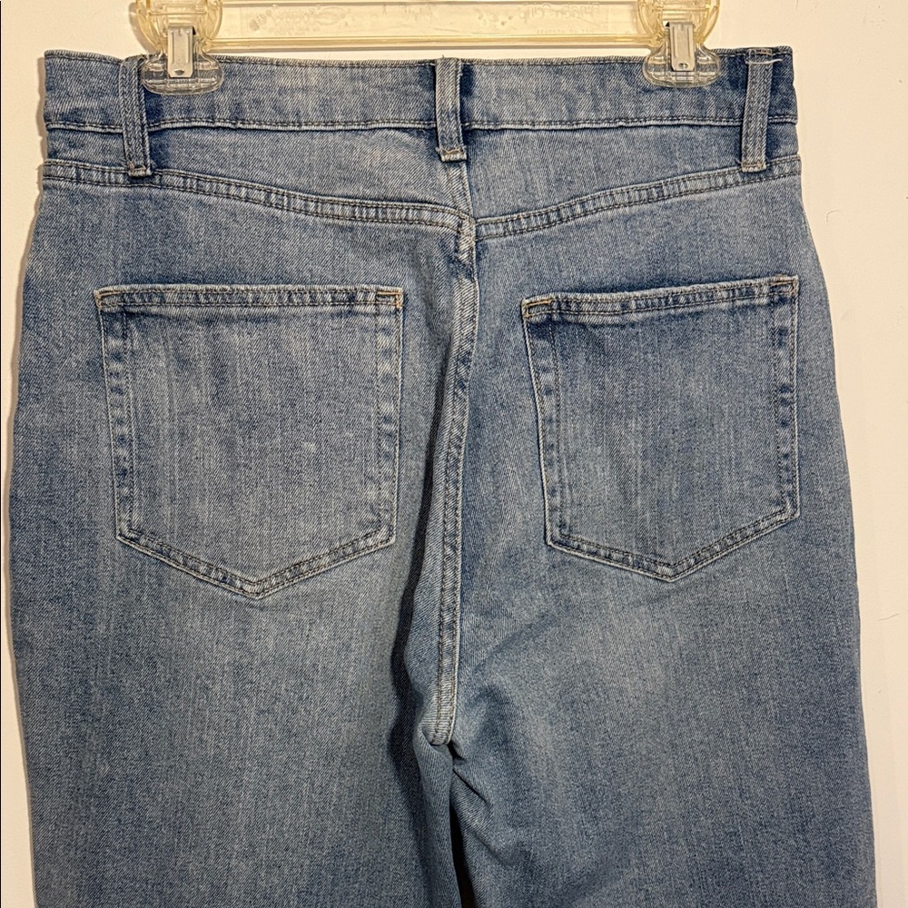 Distressed High Rise Mom Jeans - Picture 8 of 9